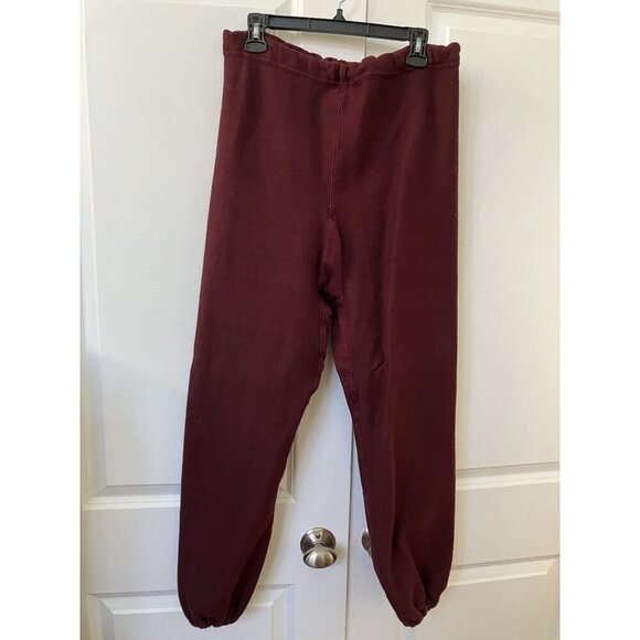 Vintage Champion Reverse Weave Warmup Sweatpants Gusset Mens M Red Made in USA - Picture 2 of 8